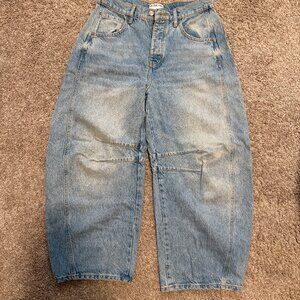 We The Free Good Luck Mid-Rise Barrel Jeans - Size 27
